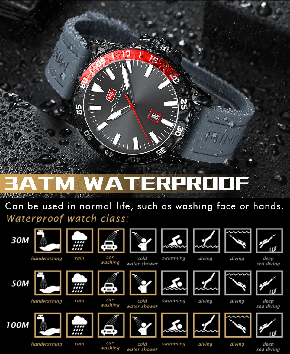 MINI FOCUS Quartz Watch for Men Waterproof_voghion.com