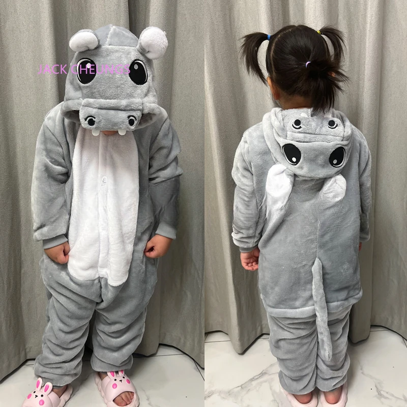 Hippo Cosplay Anime Costume Onesies Pyjamas Cartoon Anima Pajamas Children Hippopotamus Kigurumi Onesies Sleepwear
