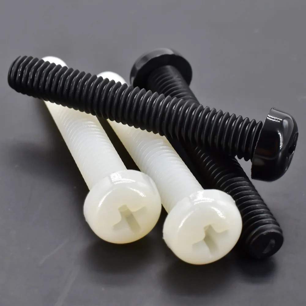 Nylon Screw M2 M2.5 M3 M4 M5 M6 M8 Phillips Pan Head Screws Cross Round Head Insulated Bolts L = 4~20mm nylon screws