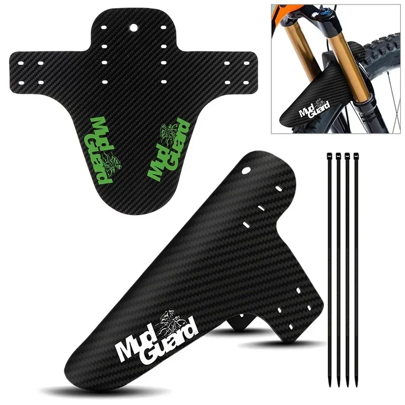 Colorful Bike Fenders MTB Road Front Rear Mudguard Mountain Bike Fender Carbon Fiber Cycling Fixing Accessories bicycle fender