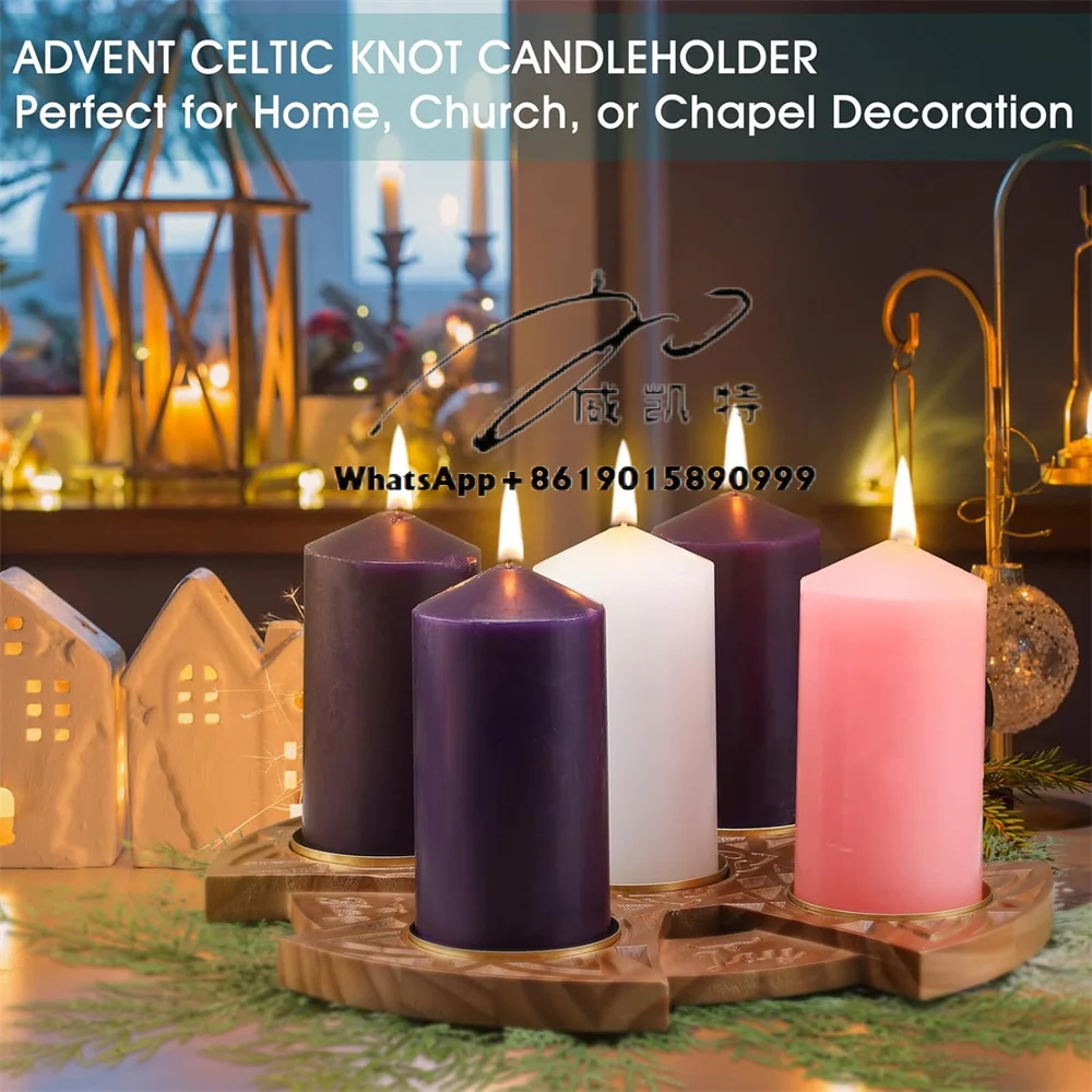 Custom Logo OEM \u0026 ODM Advent Wreath Wooden Candle Holder Christmas  Decorative Metal Candle Holders - AliExpress, image size:1000x1000