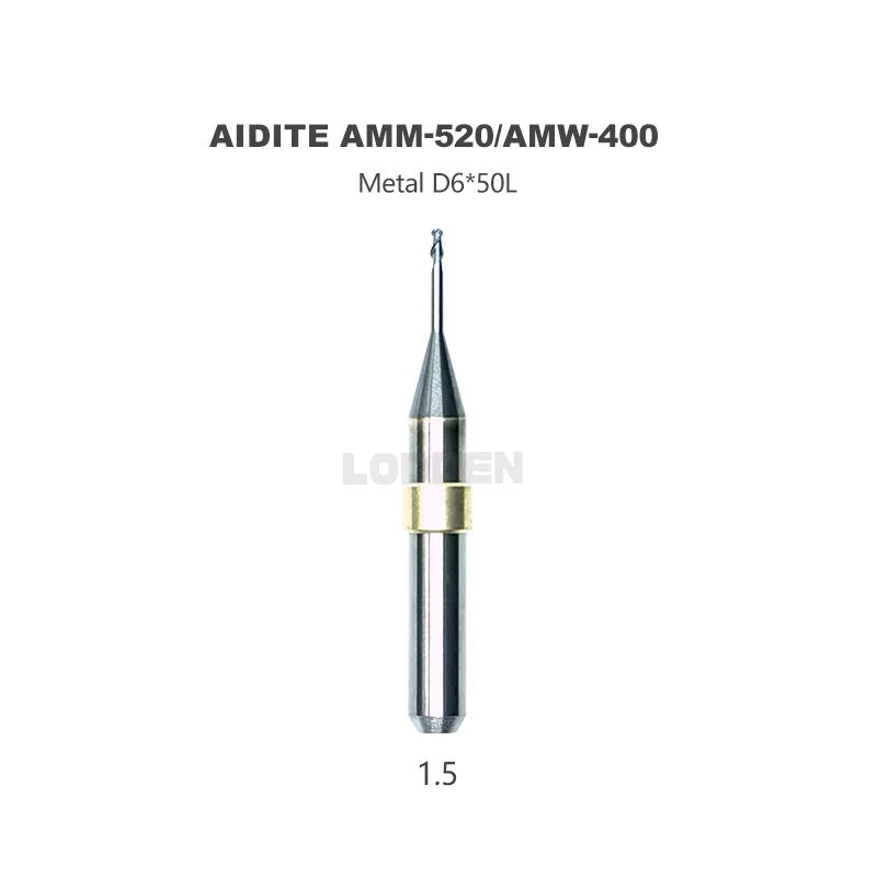 Aidite AMM-520 Fräsbohrer 6mm für PMMA Zirkonoxid D6 Dentallabormaterialien DCG/DC/DLC Schleifbohrer Diamantwerkzeuge – Detail 8