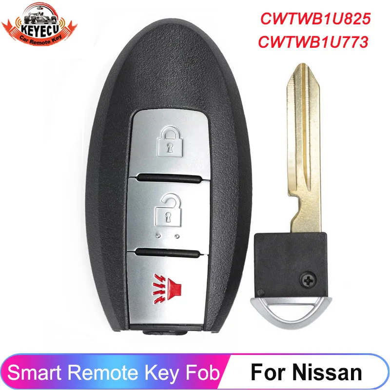

KEYECU CWTWB1U825 For Nissan Patrol Juke Cube Armada 2009 2020 CWTWB1U773 433MHz Remote Smart Key Fob 3 Buttons PCF7952A ID46