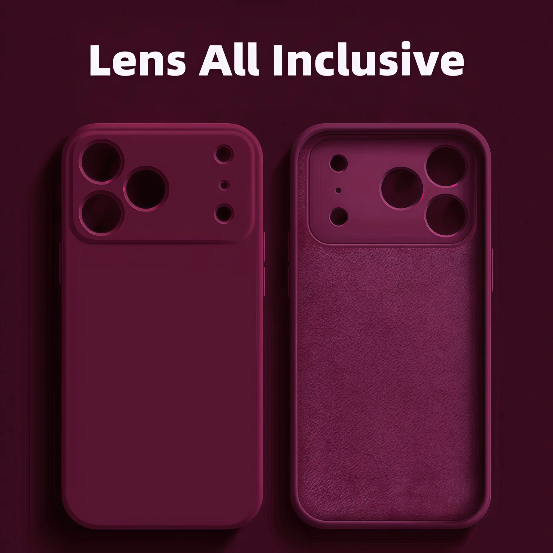 Elegant Shockproof Protective Silicone Phone Case - Solid Color Design
