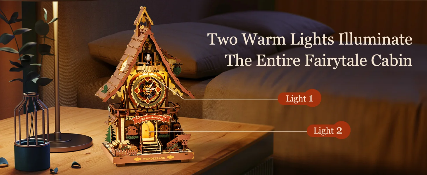 Horloge coucou mécanique 3D