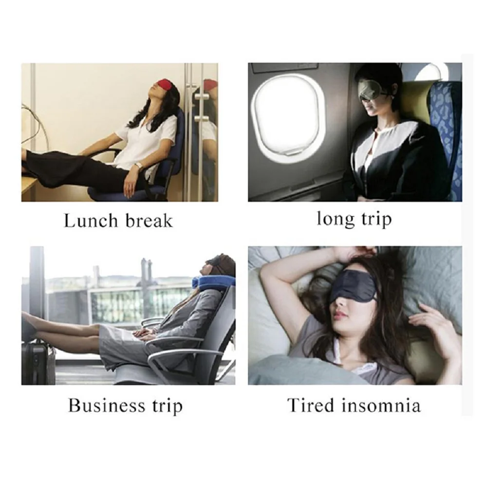 Sleep Mask Imitated Silk Eye Patch Shading Travel Relax Cover Eyeshade Health Sleeping Shield