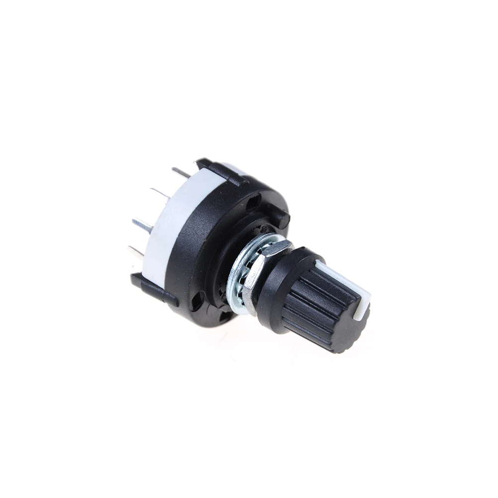 Single Wafer Band Selector Rotary Switch 3 Pole 4 Position Black Panel Wire 3 Pole 4 Way PCB Mount