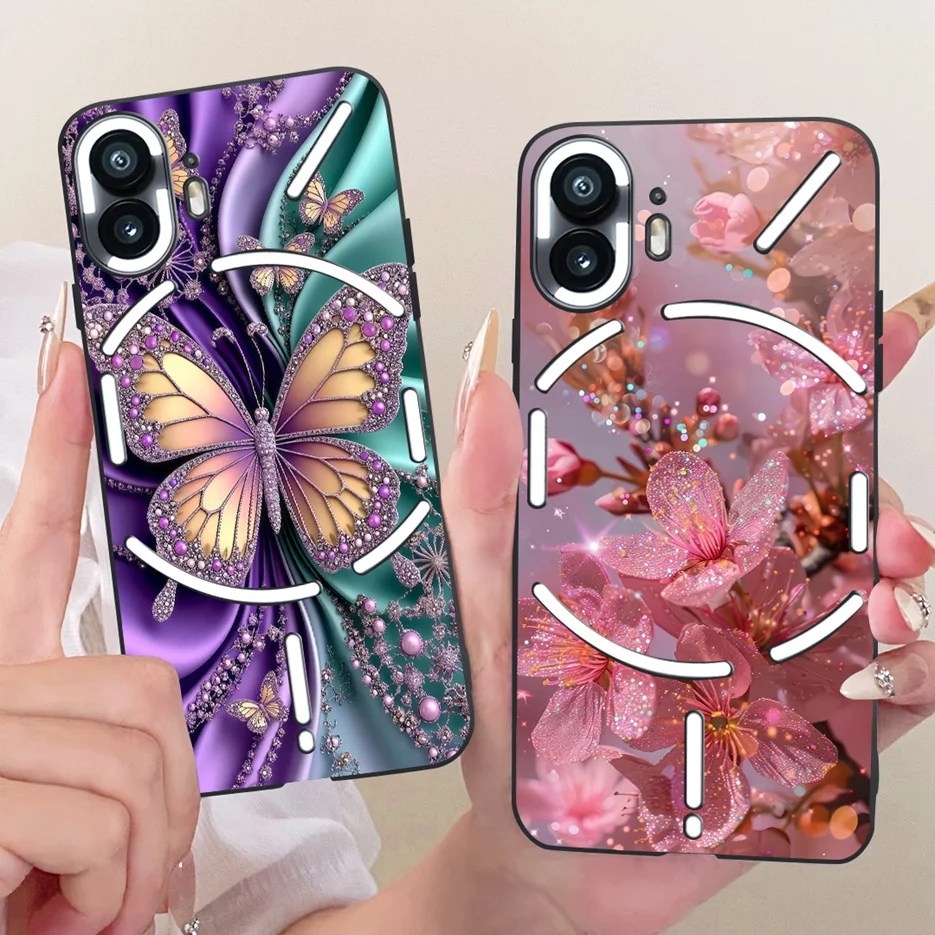 Floral Butterfly Design Soft TPU Phone Case