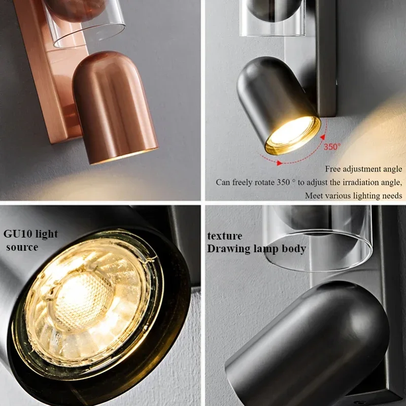 Modern Nordic Wall Lamp Home Interior Decoration Rotating Adjustable Led Lights Bedroom Living Room Corridor Hotel Lampe Salon 5