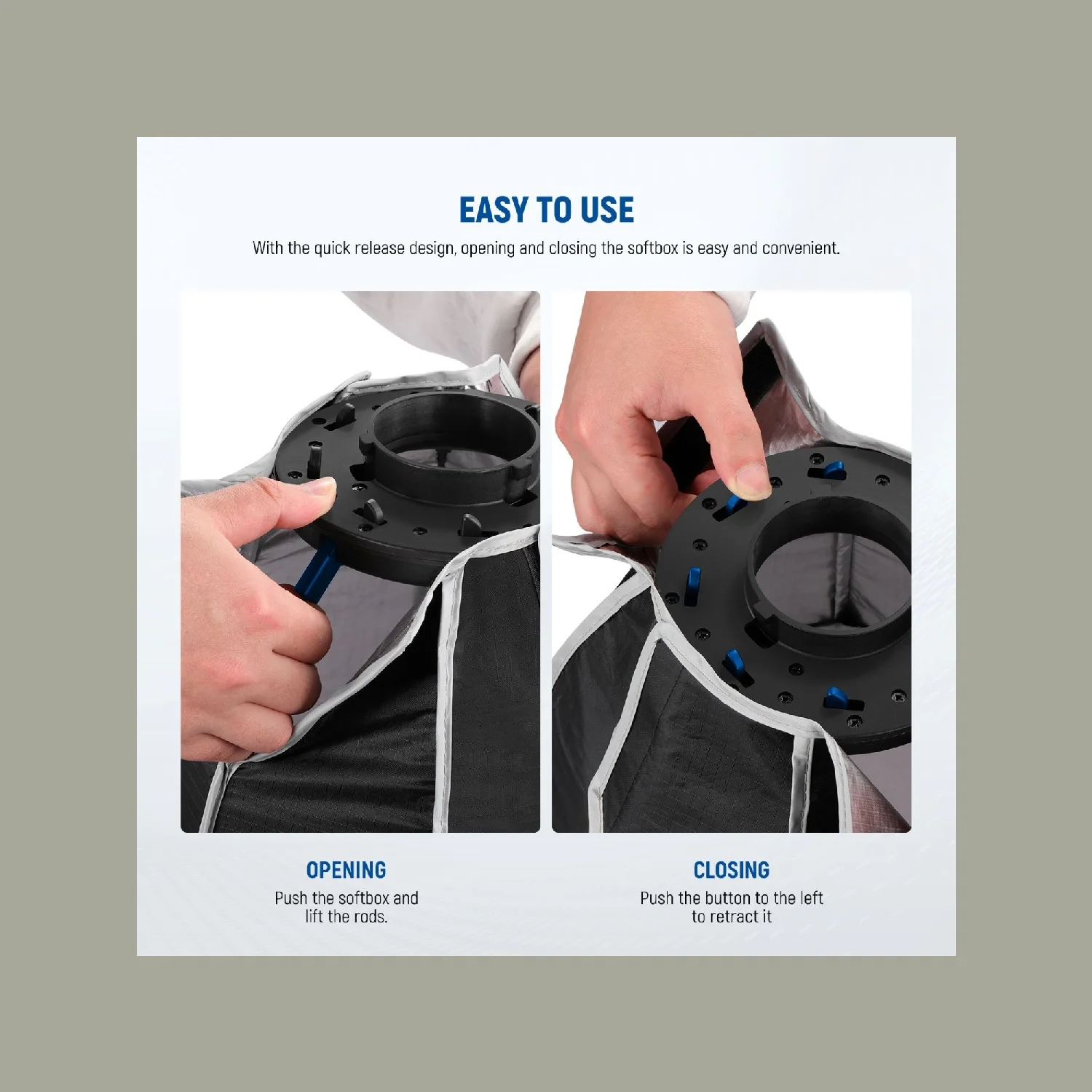 니워 12인치/30CM 옥타곤 소프트박스 LED 비디오 조명용, 스튜디오 인물 사진, 유튜브, 브이로그 조명에 적합