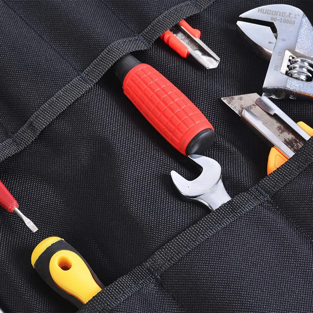 Tools Bag Roll Folding Drill Storage Pouch Electrician 600D Polyester Reusable Washable Organizer Spanner Holder