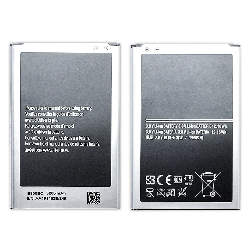 Per Samsung Note3 B800Be B800Bc B800Bu Batteria Per Samsung Galaxy Note 3 N900 N9002 N9005 N9006 N9008 Batteria Di Ricambio