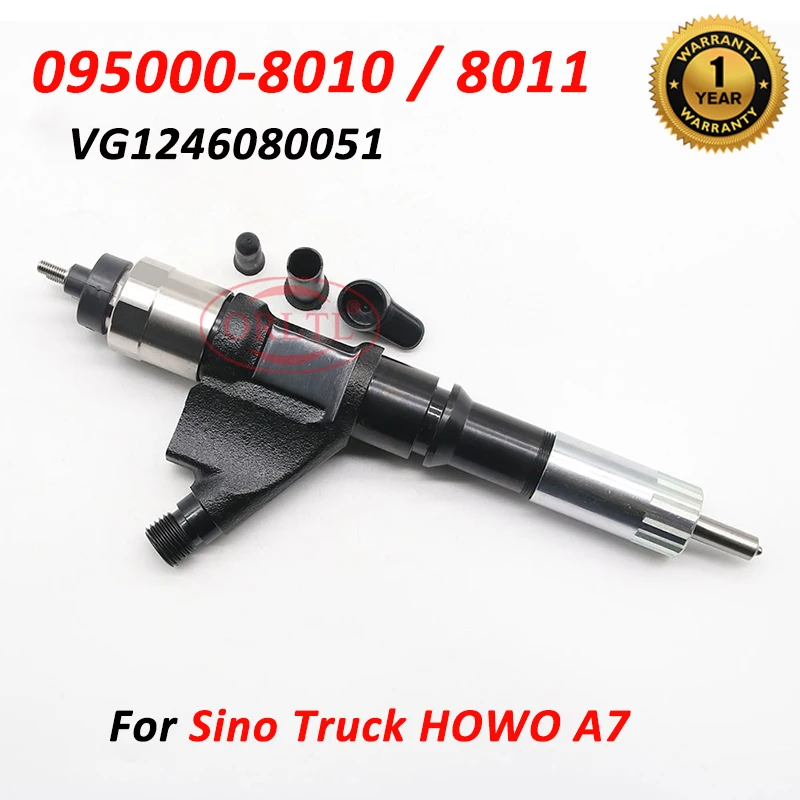 

Common Rail Injector 095000-8011 Fuel Injection Nozzle Assembly 095000-8010 For Sino Truck HOWO A7 Engine VG1246080051
