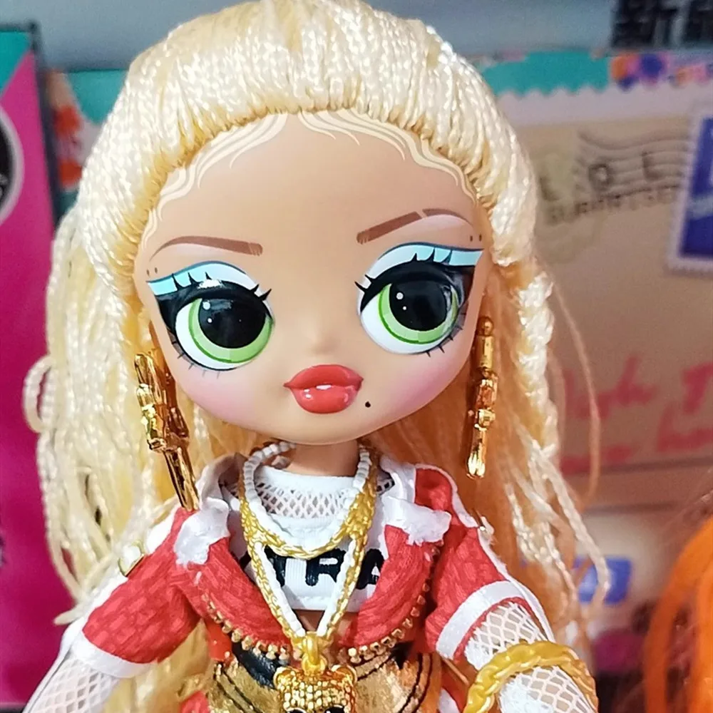 25Cm Originale Mga Lol Doll Omg Fashion Big Sister Capelli Biondi Rosso Vestito Casual Ragazza Rara Occhi Grandi Bella Bambola Miglior Regalo