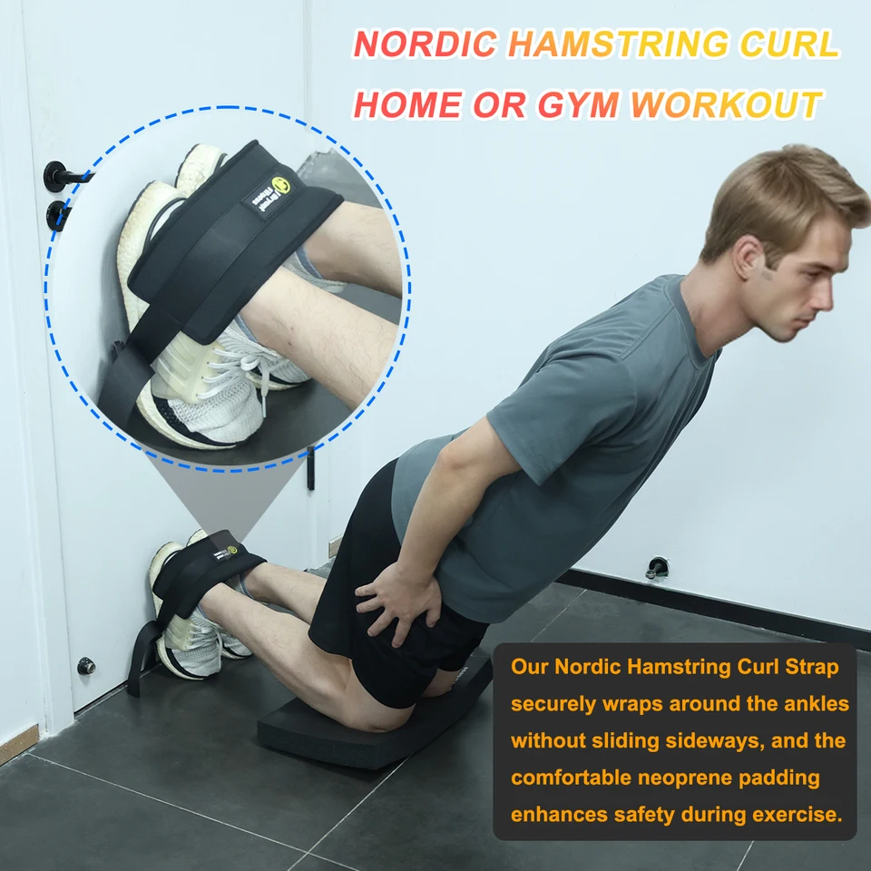 ノルディックハムストリングカールストラップ、調節可能なストラップ