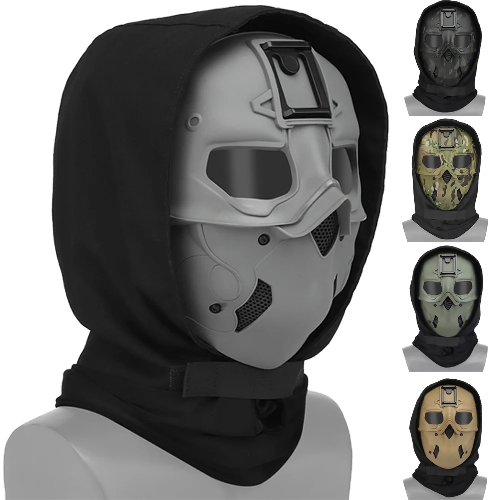 Hodeacc 3 stuks tactisch airsoft masker, veiligheidsbril, baseball cap set, verstelbaar