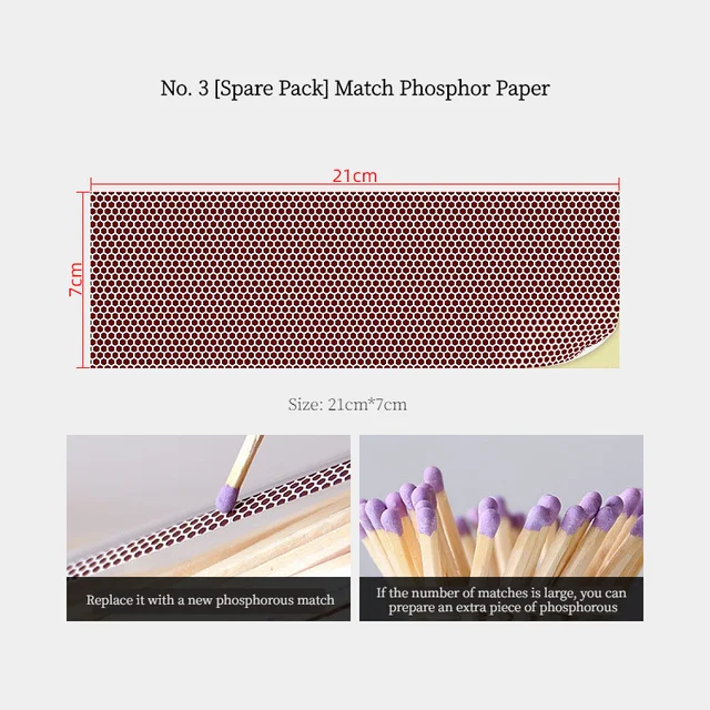 Phosphorus Paper for Lighting Matches Self-Adhesive Match Paper Honeycomb Shape Design Strike Matches