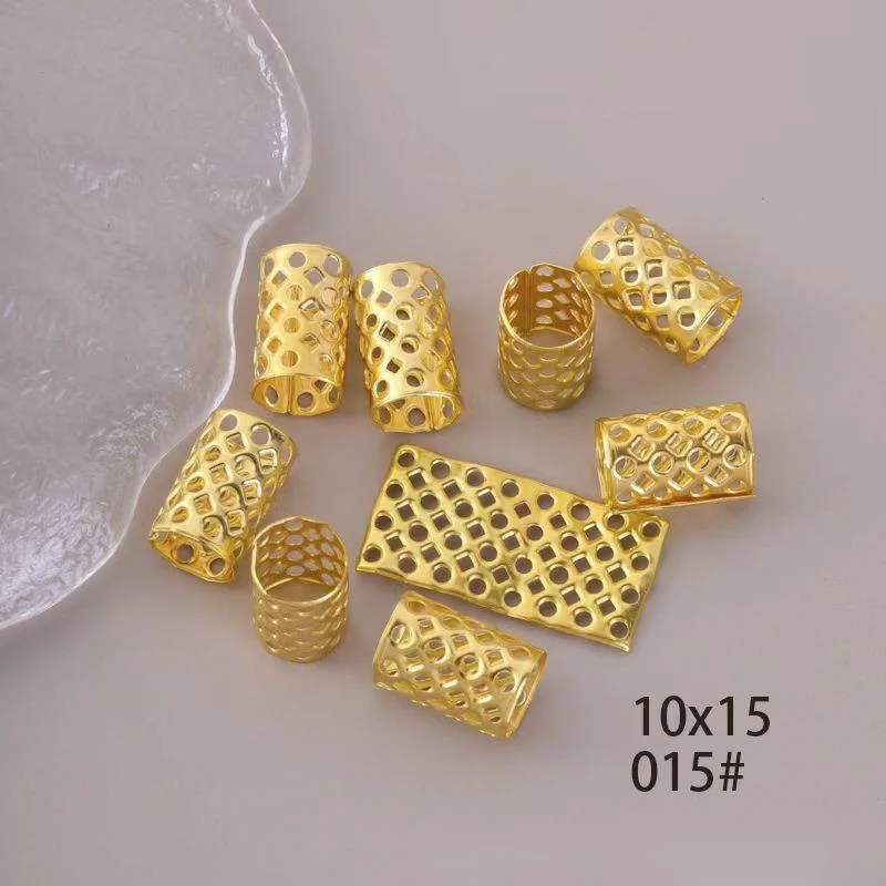 1000 Pieces/pack - Sunflower 10 * 15 Dirty Braid Buckle DIY Metal Antique Style Ring Accessories, High Ponytail Embellishment, Hairpin Rope_voghion.com