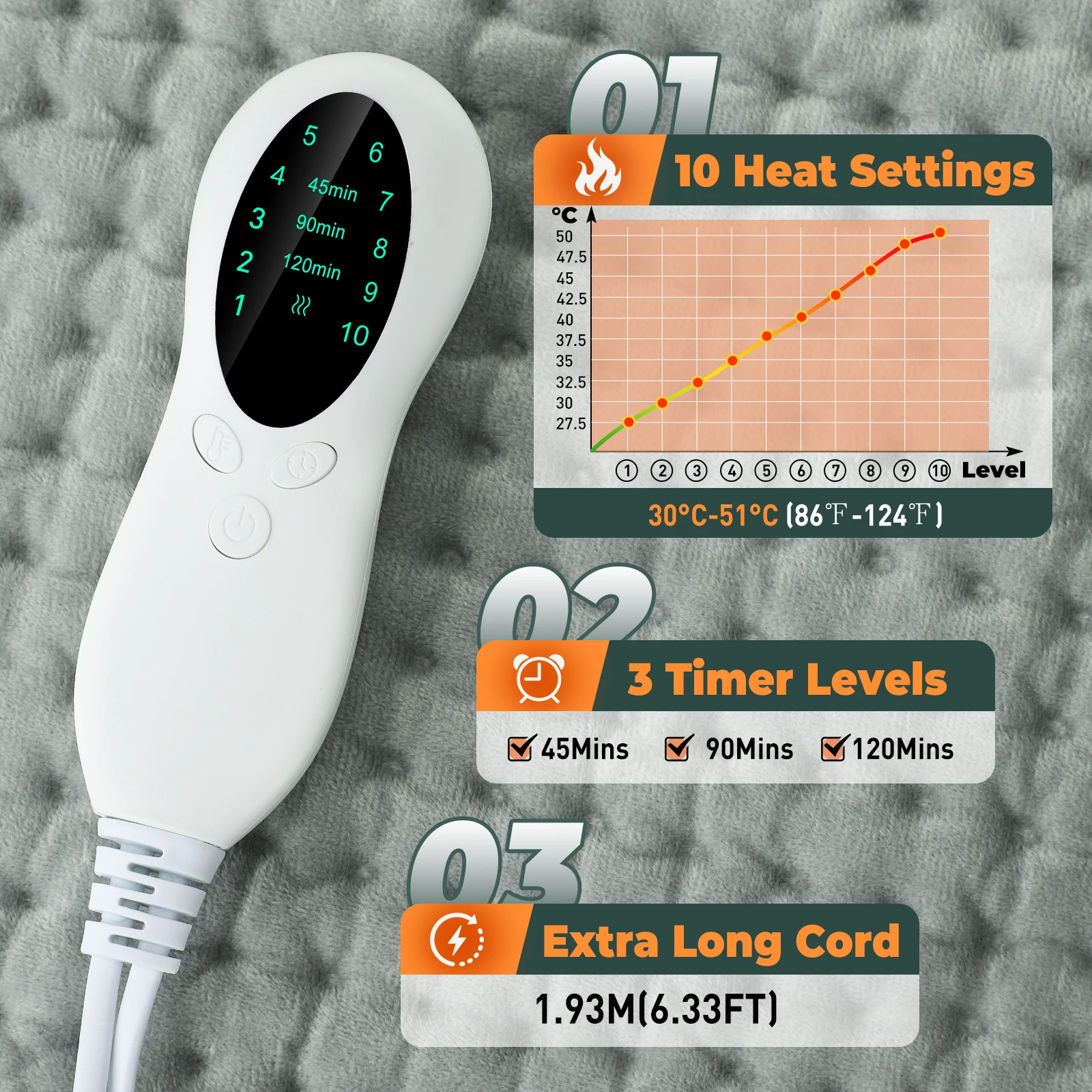 50x100cm Electric Heating Blanket Abdomen Menstrual Uterus Warming Belt Heating Pad Winter Thermal Blankets For Sofa Bed 3