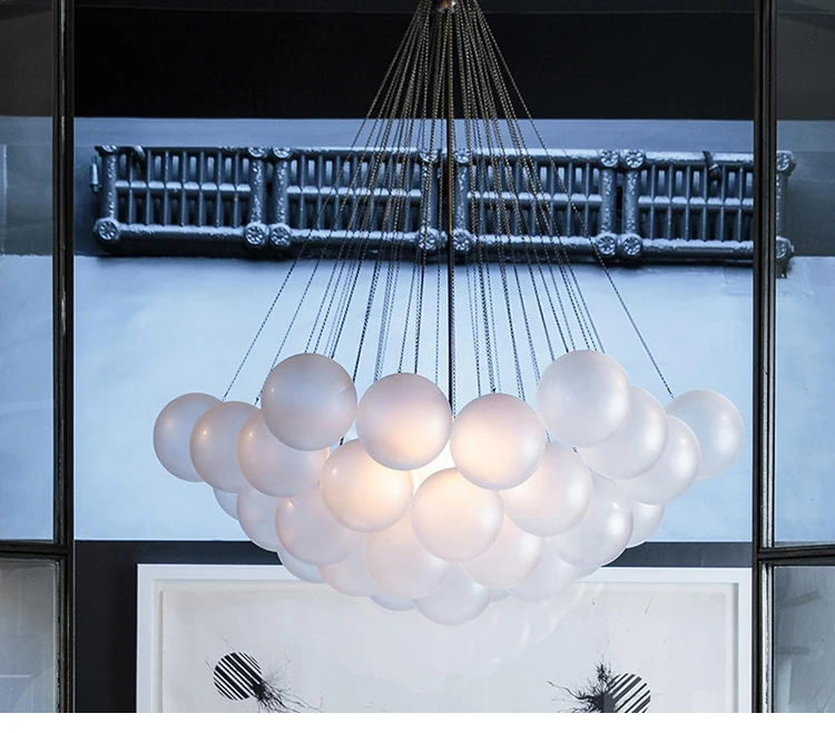 Nordic simple bubble ball glass restaurant chandelier clothing store magic beans chandelier wagon wheel chandelier