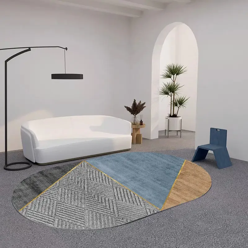 Creative Oval Carpet Living Room Decoration Carpets High Quality Rugs for Bedroom Home Decor Mat Lounge Rug Non-slip Porch Mats 4