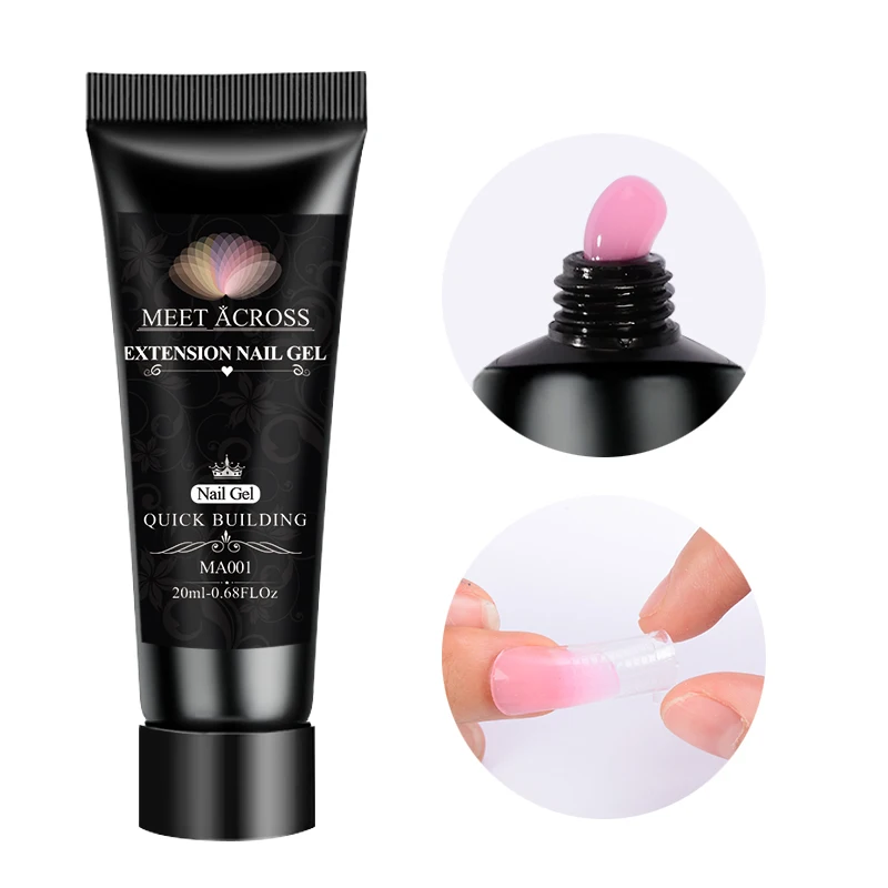 20ml Extension Nail Gel Set Glitter Acrylic Crystal Quick