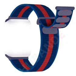 Premium Nylon Loop Watch Strap - Vibrant Colors & Secure Fit - 44 45 49(10 11 - 46)MM (A12 Dark blue - red)