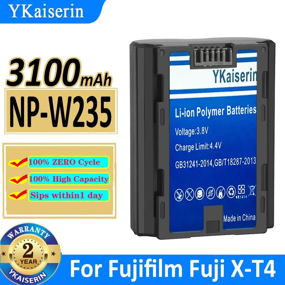 

3100mAh YKaiserin Battery NP-W235 NPW235 For Fujifilm Fuji X-T4 XT4 GFX 100S VG-XT4 Vertical Grip Bateria