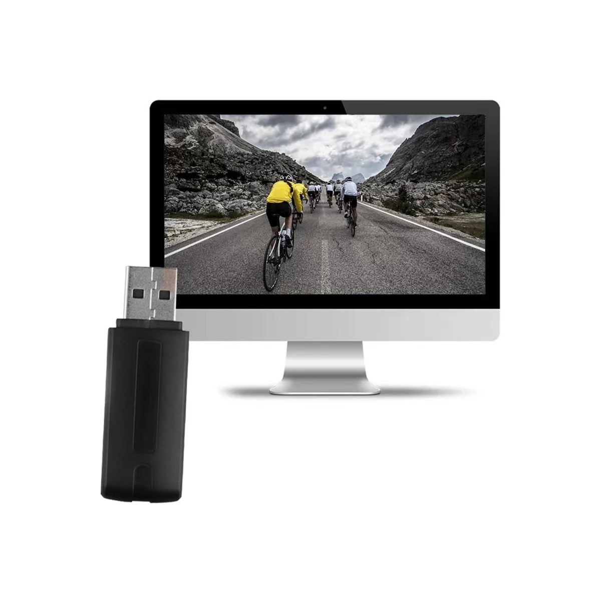 Bike USB Stick ANT+ Wireless Receiver Bicycle Computer Speed Sensor Adapter for Garmin Zwift Wahoo Bkool