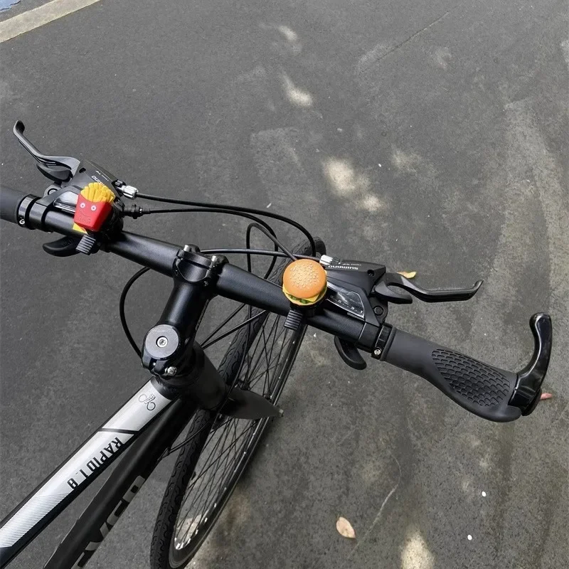 1pc Hamburg Cartoon Bicycle Bell Super Ringing Children's Mountain Bike Universal Bell Scooter Bell Bike Decoration