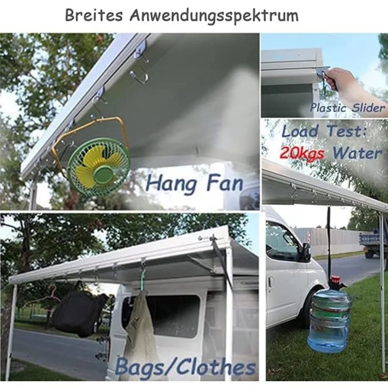 RV Sunshade Hook Caravan Awning Hooks S Shape Camping Awning Hooks Reusable Durable S-Shaped Hangers Accerssories Outdoor Tools 6