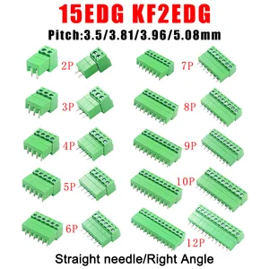 5 пар 15EDG KF2EDG 3,5 мм 3,81 мм 3,96 мм 5,08 мм PCB винтовой клеммный блок 2-14Pin штекер гнездовой разъем контактный разъем проводной разъем