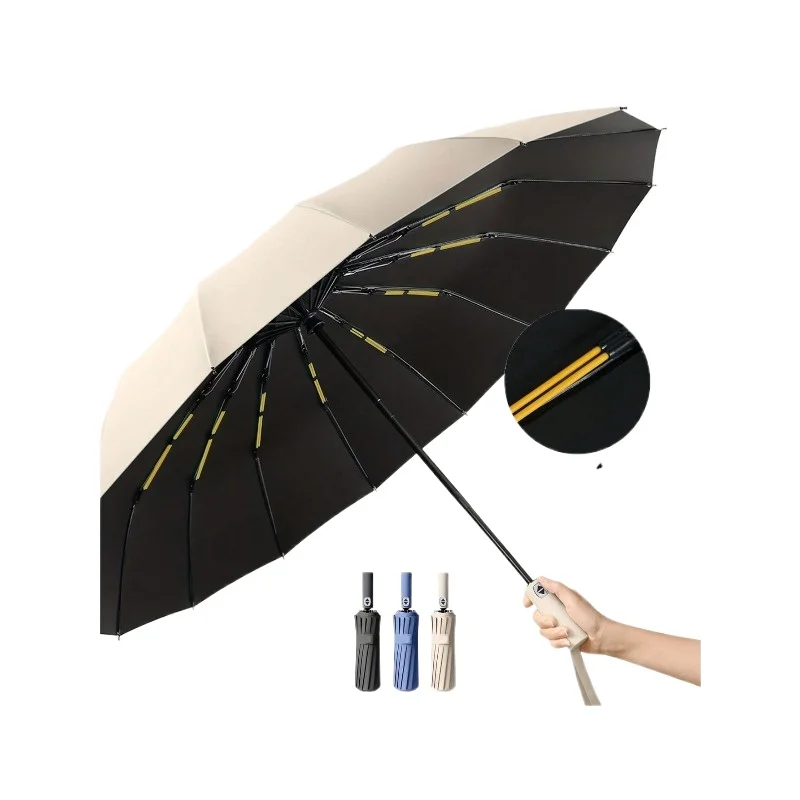 12-Rib Auto Open/Close Umbrella with Valentine Heart Print - Windproof  Compact Design for  School / Office / Travel,