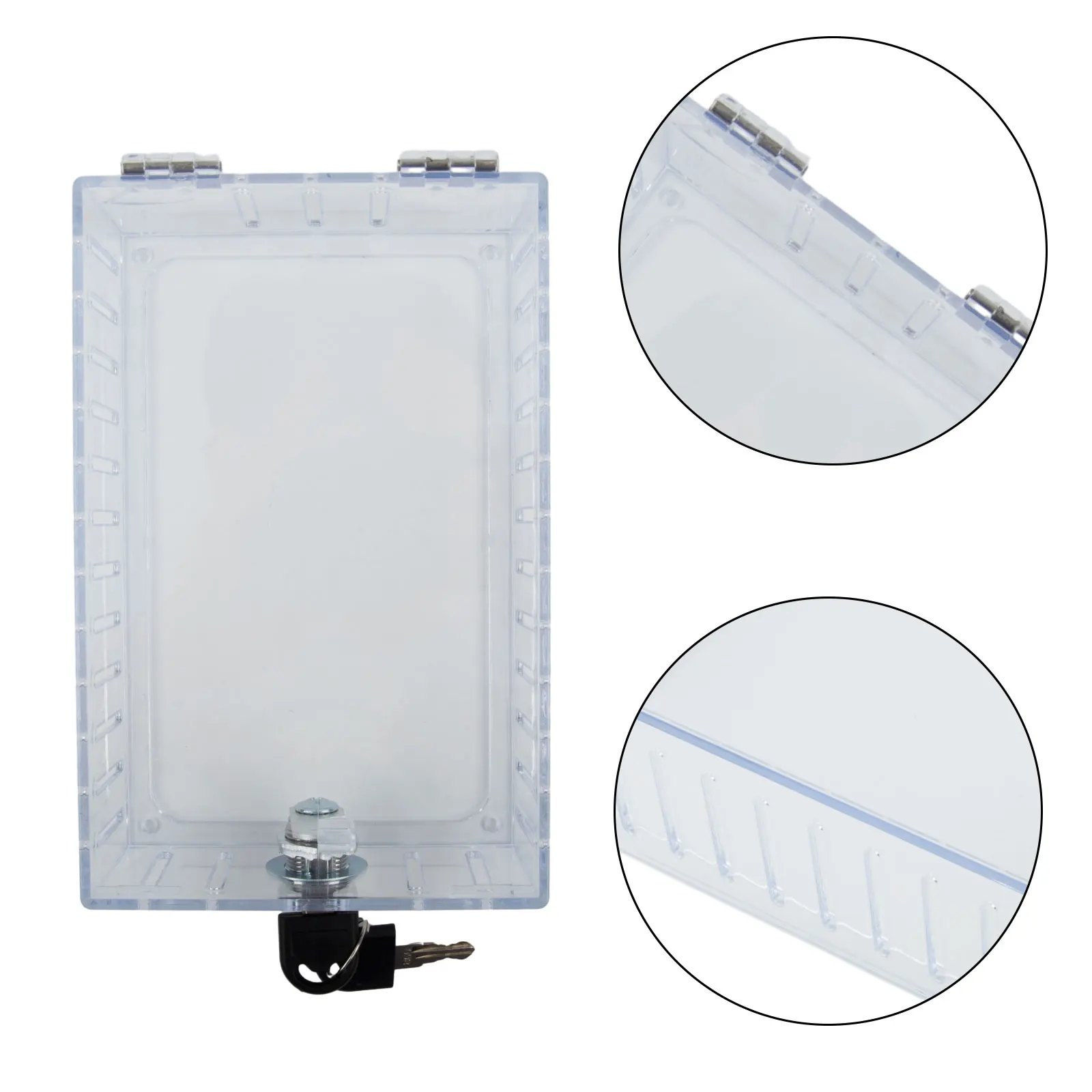 

Brand New Convenient Churches Homes Acrylic Box Lock Box Easy To Install High Quality PS Material 7.2*5 Inches