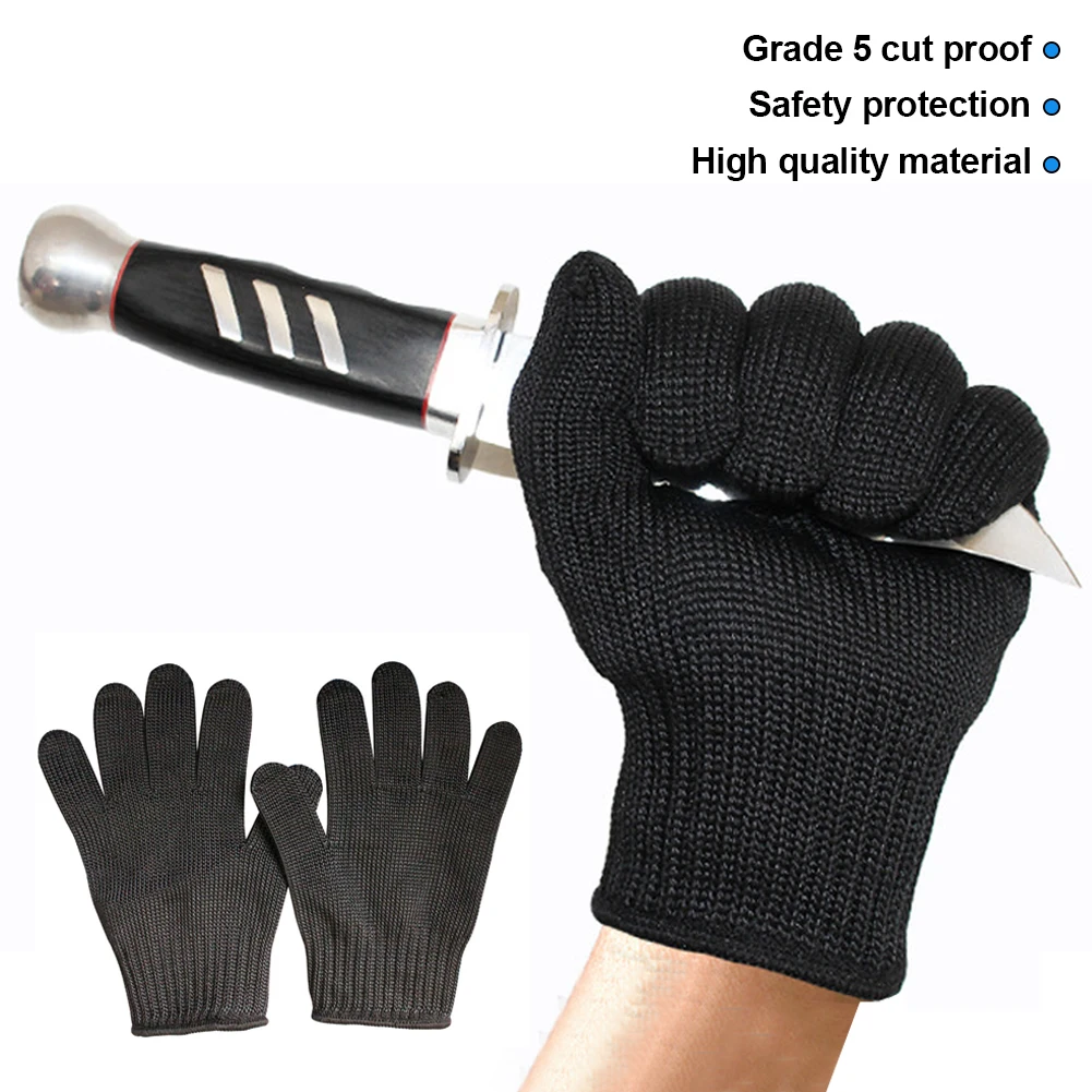1Pc Stainless Steel Wire Cut Resistant Anti-Cutting Safety Protective Gloves Grade 5 Steel Wire Industrial Grade Gloves