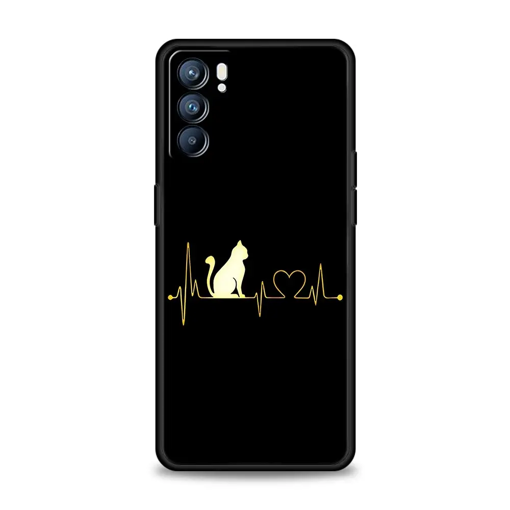 Sleek Black Cat Design Phone Case Cover