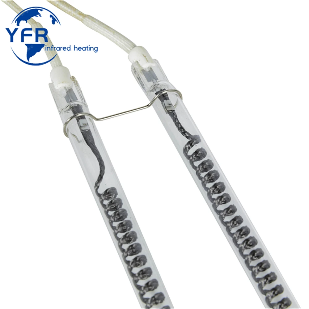 500MM 1KW 1500W Short Wave Carbon Fiber Quartz Tube IR Infrared Heating Element Radiant Heating Lamp for Drying Machine