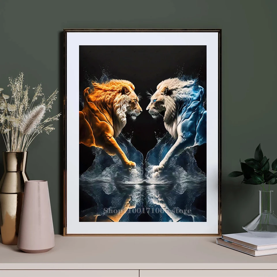 Large Size Diamond Painting Wild Tiger African Lions Couple Diamond Art  Animals Embroidery Diy Cross Stitch Mosaic Home Decor Gi - AliExpress