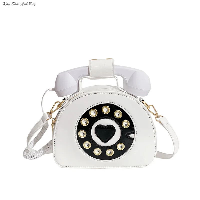 

Stylish Women Telephone Shaped Crossbody PU Leather Shoulder Bag Female Casual Handbag Shopping Street School Tote Purse