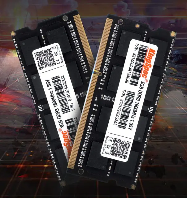 KingSpec DDR3 8GB 4GB 1600mhz Sodimm So-dimm RAM Memoria Rams For Laptop DDR 3 1600MHz Ram DDR3 4gb 8gb for Notebook Laptops 5