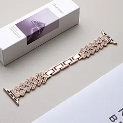 Premium Leather Watch Band - Elegant and Timeless Design - 38mm 40mm 41mm (Rose gold)