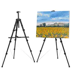 Aluminum alloy easel bracket folding telescopic tripod sketch art student portable painting special display stand