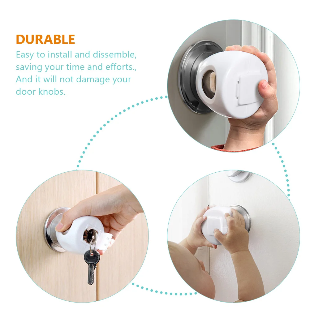 4Pcs Door Handle Covers Child Safety Cover Child Proof Doors Knob Covers Locks