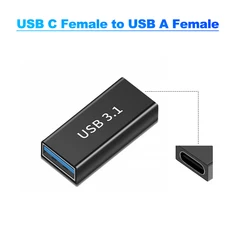 Premium USB 3.0 Female Adapter Cable Coupler (C F to A F)