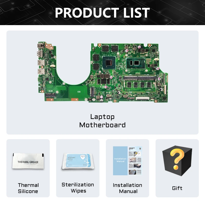 UX510UX Laptop Motherboard For ASUS ZenBook UX510UWK UX510UW