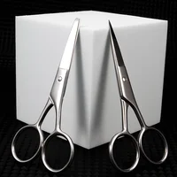 Stainless Steel Round Head Nose Hair Scissors Makeup Eyebrows Small Scissors Beard Scissors Beauty Tools Makeup Tools 1