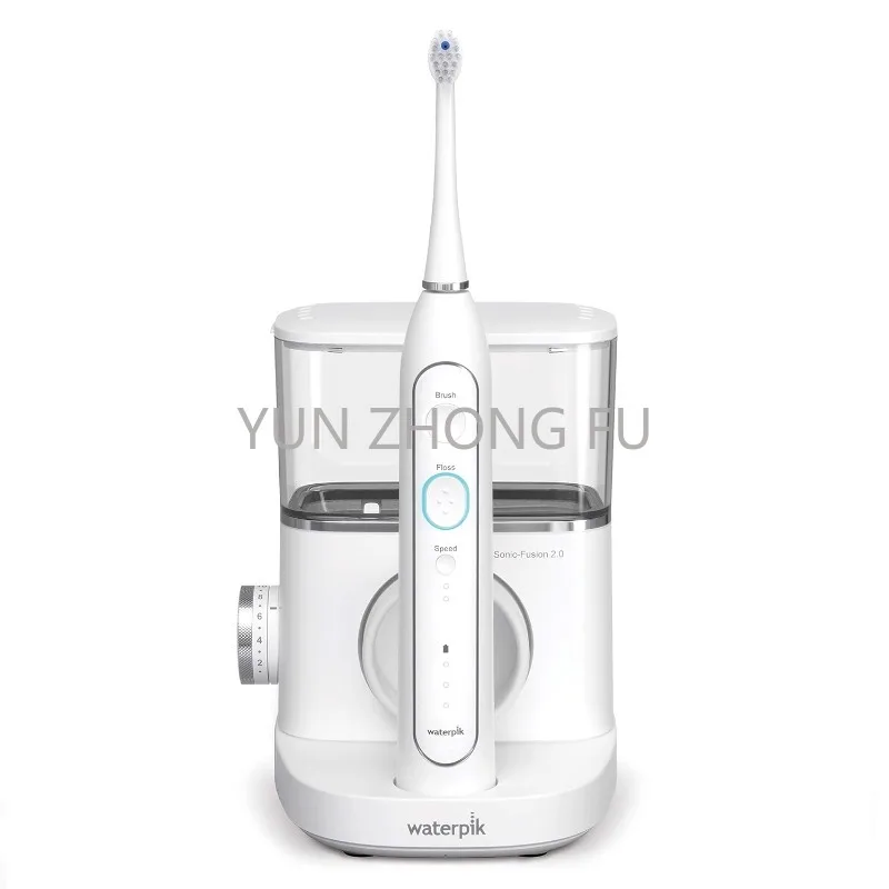 Spazzolino Elettrico E Idropulsore Combinato In Uno, Spazzolino Da Denti Professionale Waterpik Sonic-Fusion 2.0 Bianco,