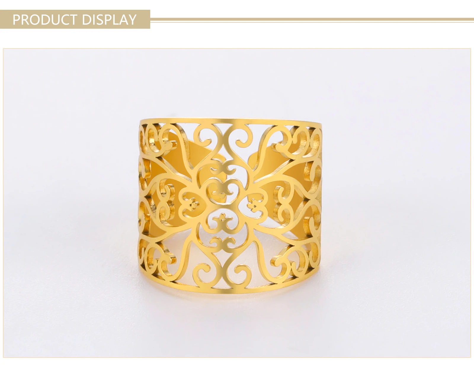 Skyrim Vintage Filigraner Blumenring für Damen, offen, verstellbar, Edelstahl, ästhetische Ringe, Schmuck, 2026, Hochzeit, Verlobung, Geschenk – Detail 7