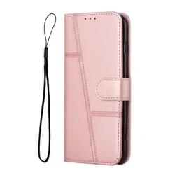 Leather Flip Wallet Phone Case with Magnetic Stand - Elegant and Durable Cover for Infinix Hot 20 Play (Rose Gold)