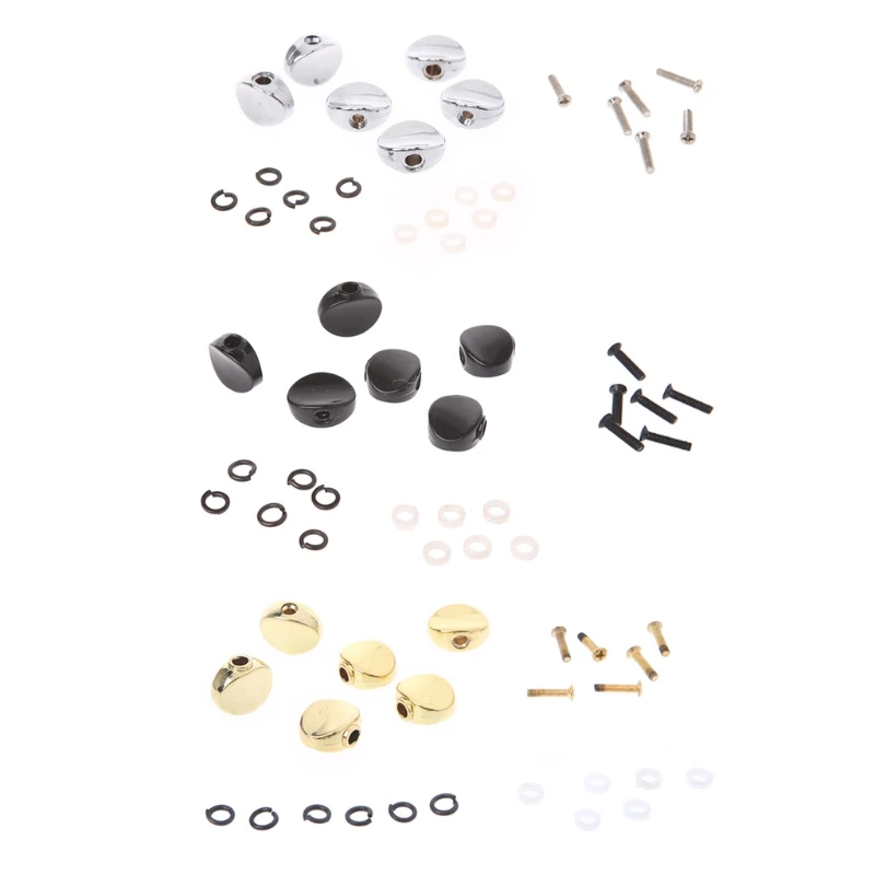 

B36F 6Pcs Replacement Guitar Tuners Machine for Head Plastic Buttons Tuning Pegs Part